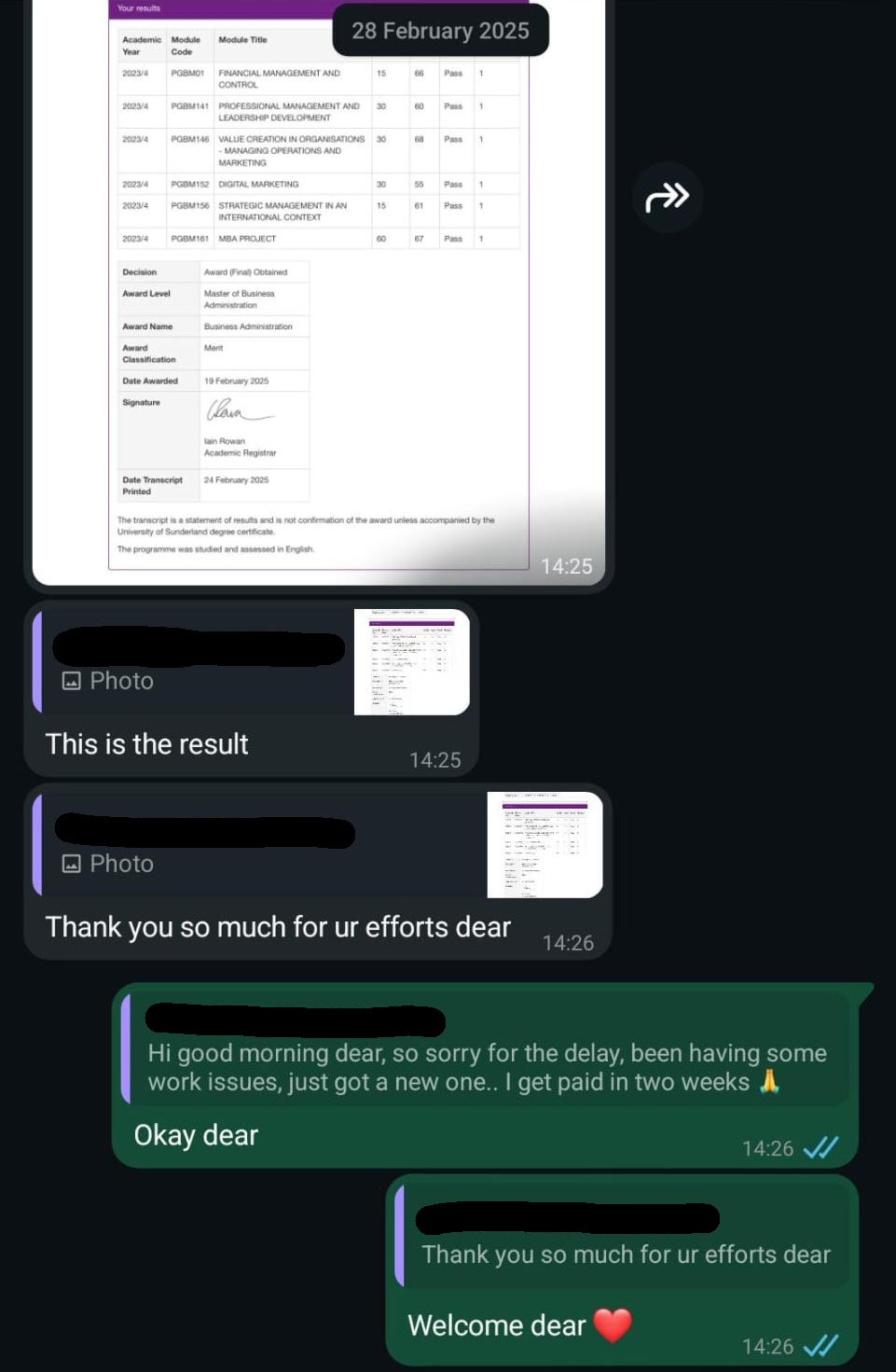 Portfolio result 25